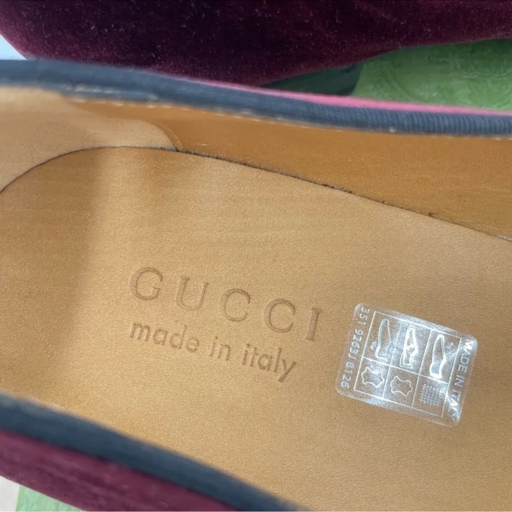 Men’s Gucci velvet horse bit loafer size 10 fits 11 US made in Italy